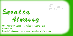 sarolta almassy business card