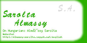 sarolta almassy business card